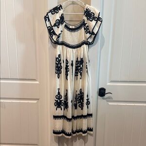 Umgee Black and White Maxi Dress